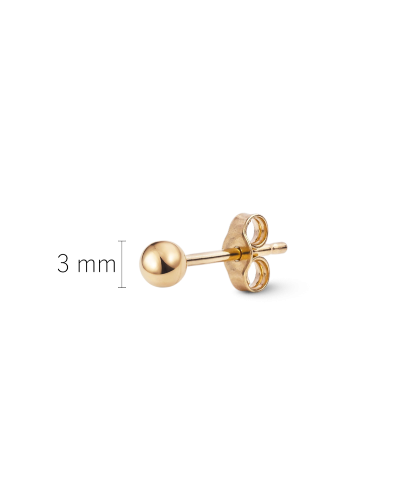 Auksinis auskaras 3mm (1vnt.)