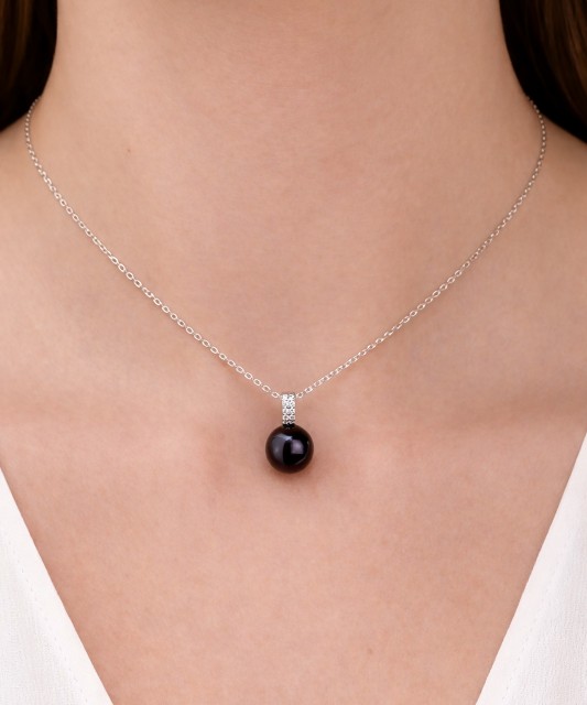 Sidabrinis pakabukas Su Perlu ir cirkoniais