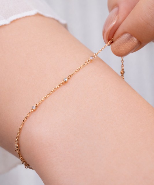 Auksinė apyrankė su cirkoniais