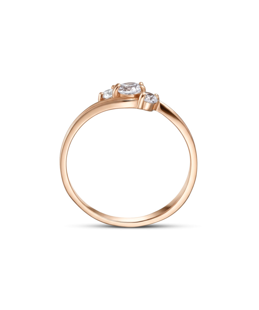 Auksinis žiedas su cirkoniais