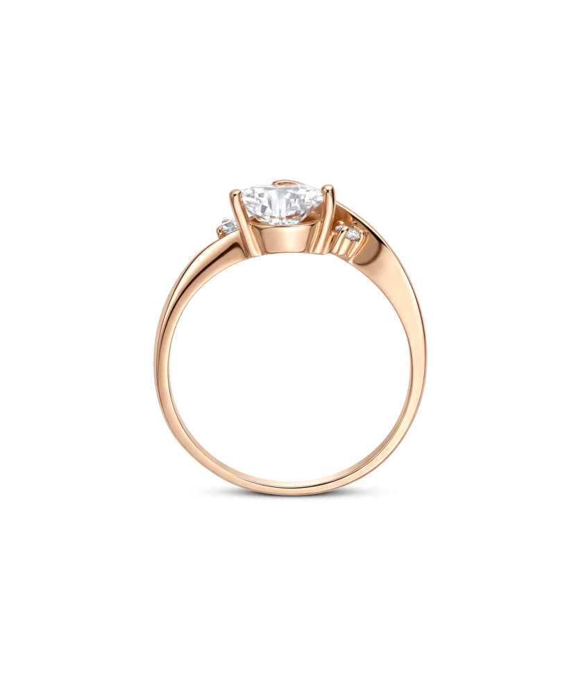 Auksinis žiedas su cirkoniais