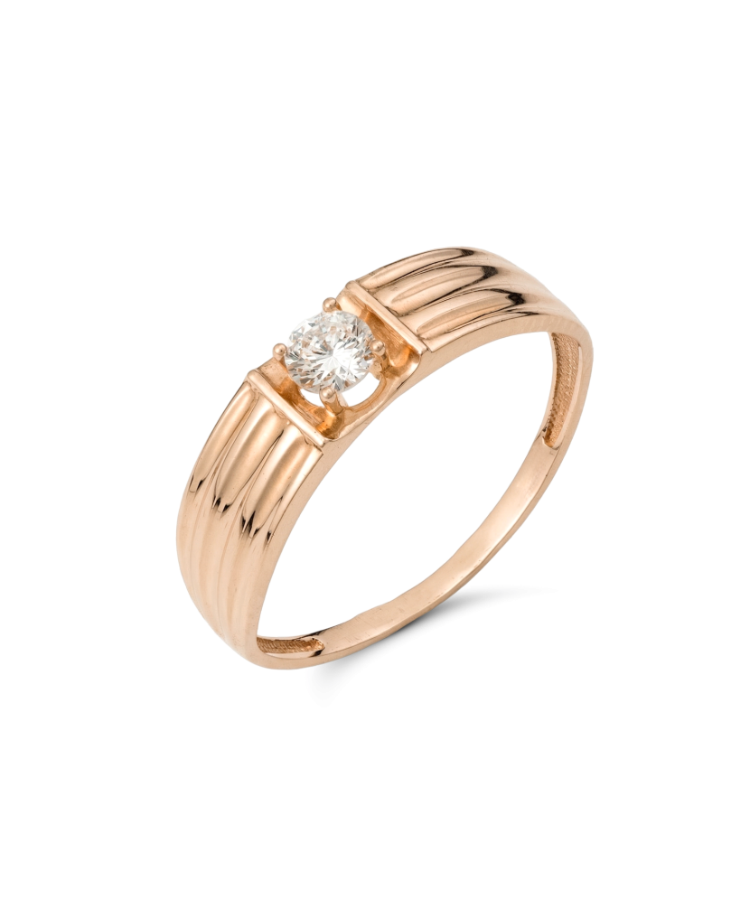 Auksinis žiedas su cirkoniais