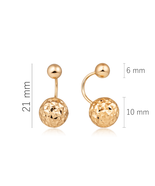 Auksiniai graviruoti auskarai