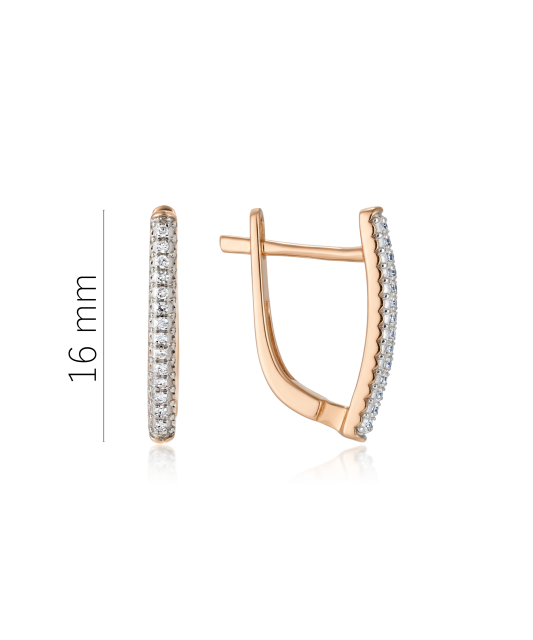 Auskiniai auskarai su deimantais