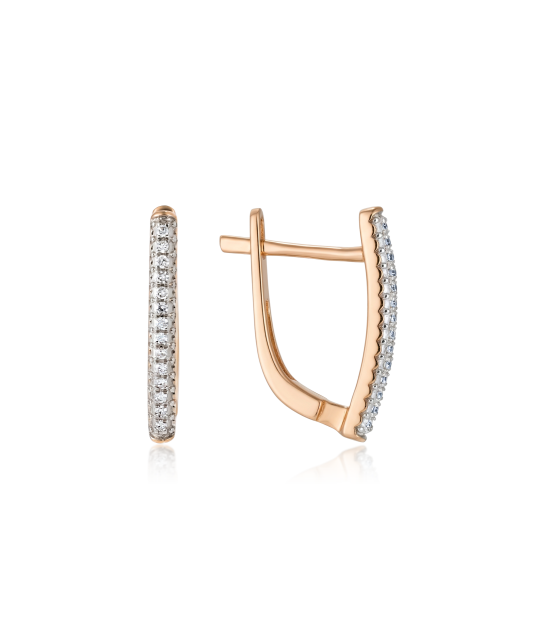 Auskiniai auskarai su deimantais