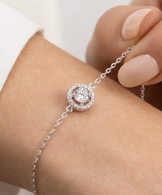 Sidabrinė apyrankė su cirkoniais