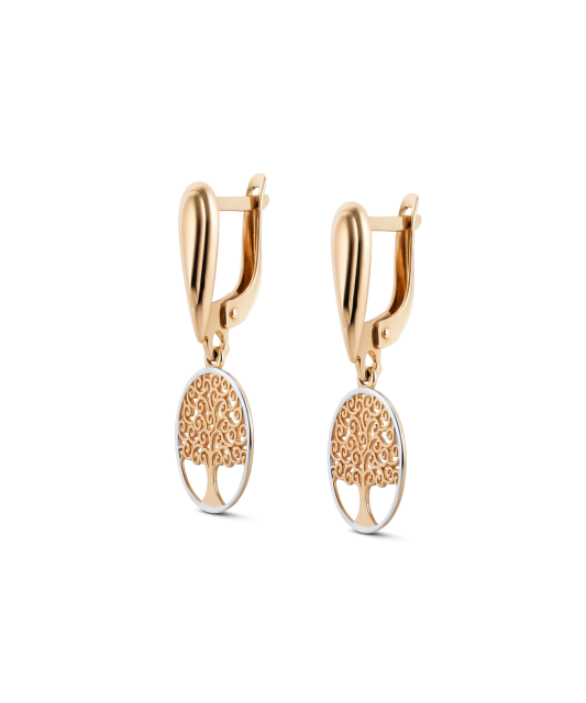 Auksiniai auskarai "Gyvybės medis"