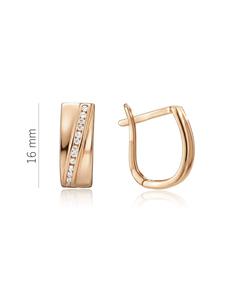 Auksiniai auskarai su cirkoniais