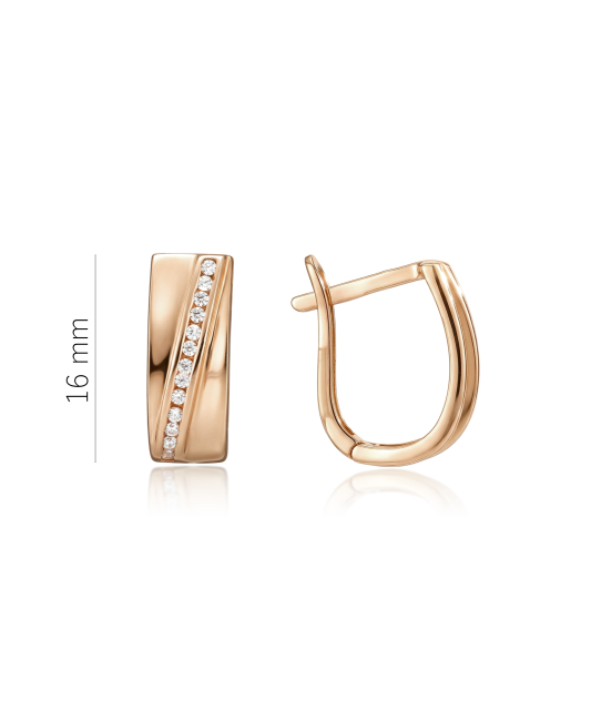 Auksiniai auskarai su cirkoniais