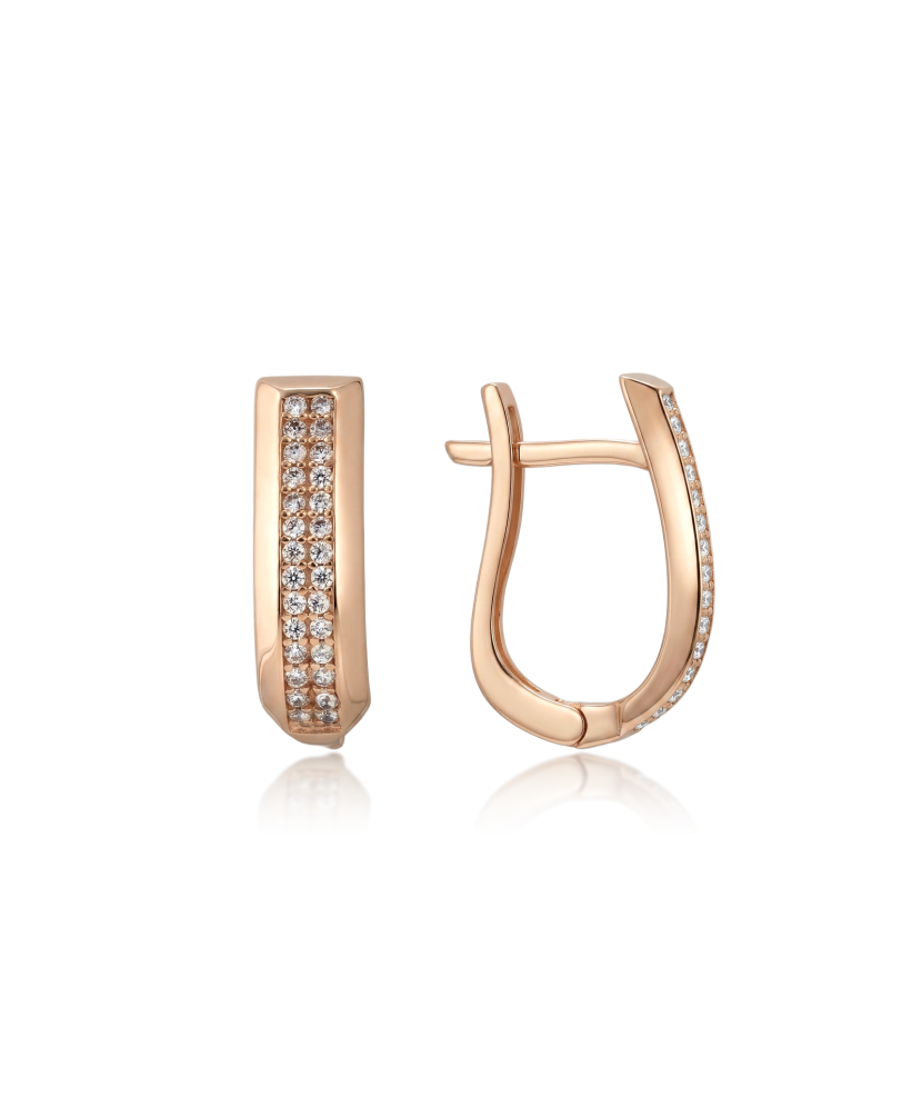 Auksiniai auskarai su cirkoniais