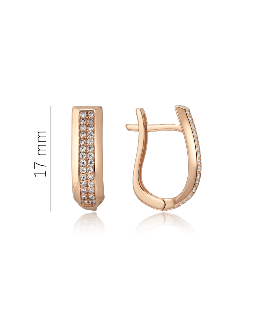 Auksiniai auskarai su cirkoniais