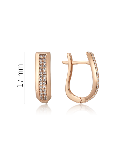 Auksiniai auskarai su cirkoniais