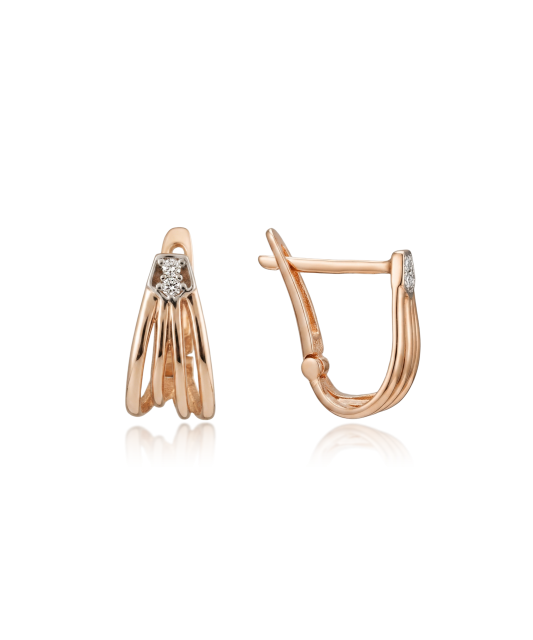 Auksiniai auskarai su cirkoniais