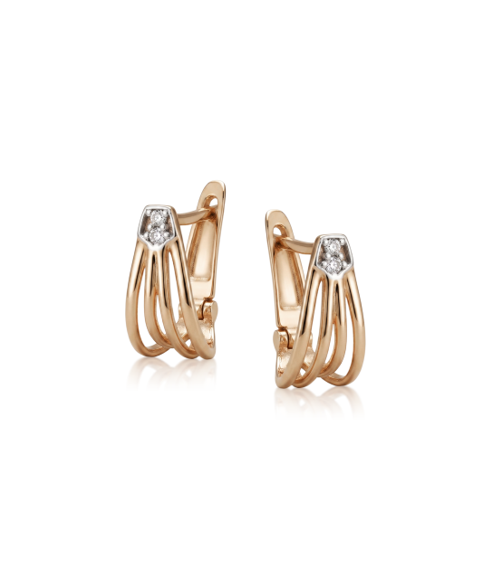 Auksiniai auskarai su cirkoniais