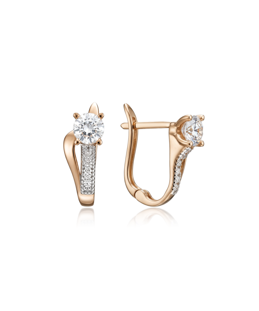 Auksiniai auskarai su cirkoniais