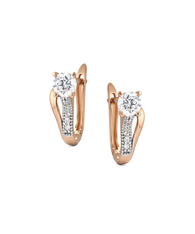 Auksiniai auskarai su cirkoniais