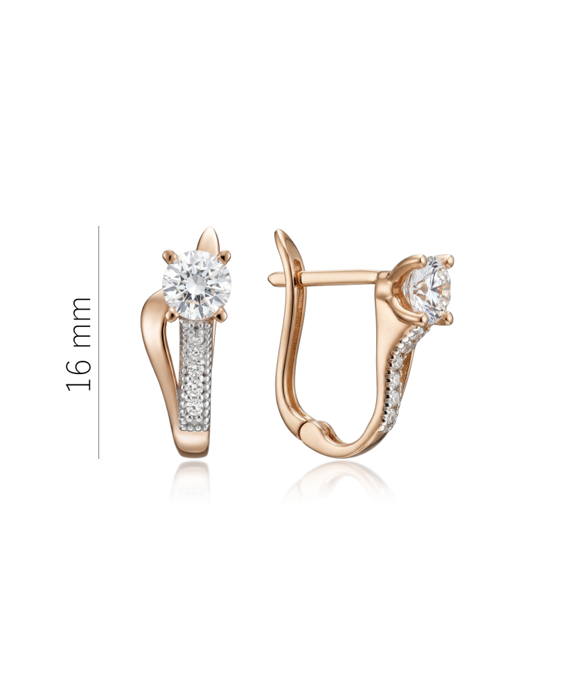 Auksiniai auskarai su cirkoniais