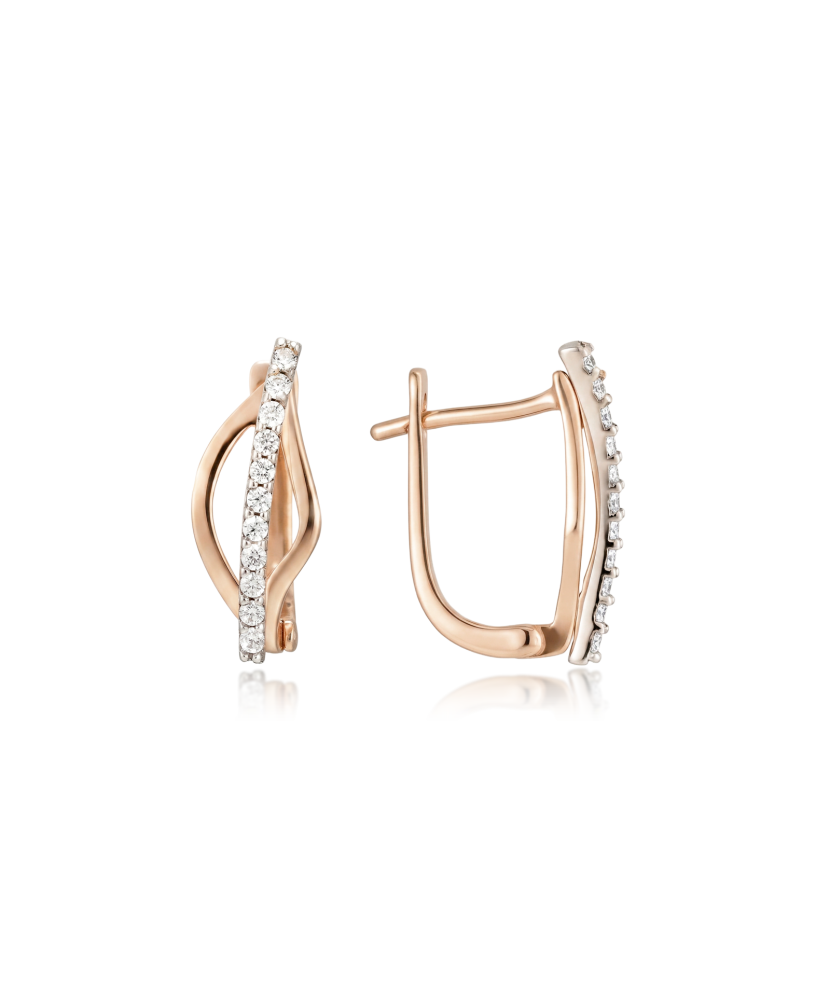 Auksiniai auskarai su cirkoniais