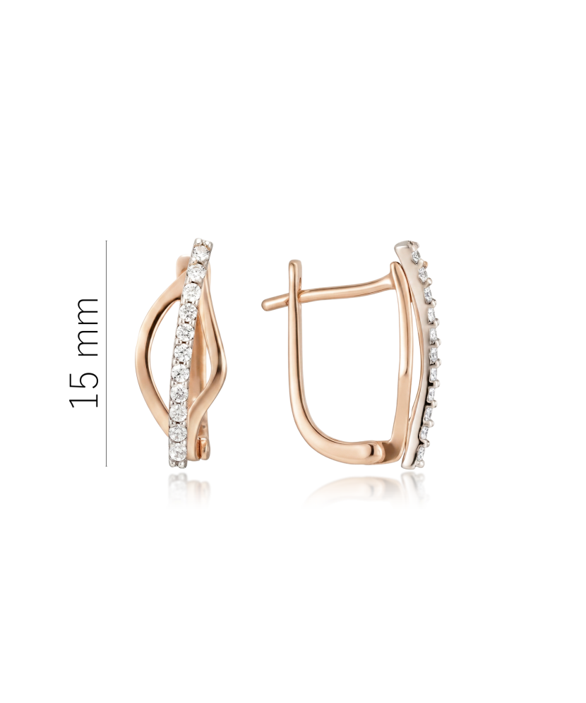 Auksiniai auskarai su cirkoniais