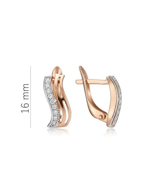 Auksiniai auskarai su cirkoniais