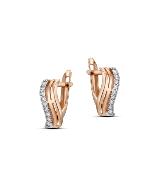 Auksiniai auskarai su cirkoniais