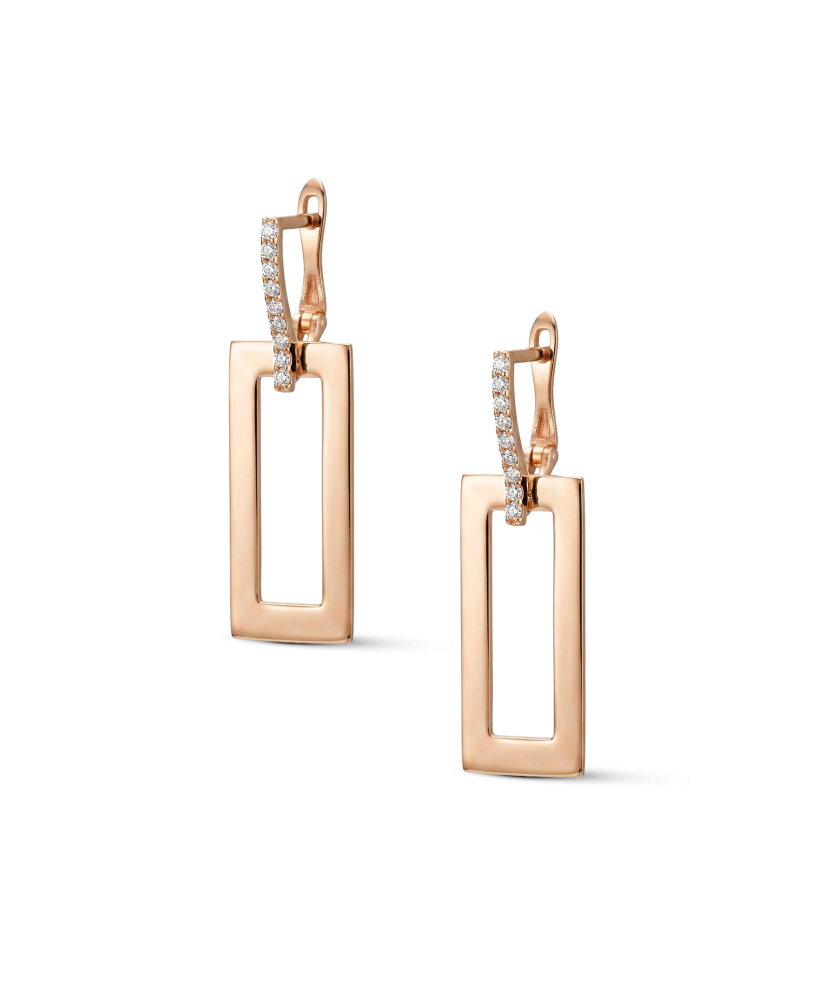 Auksiniai auskarai su cirkoniais