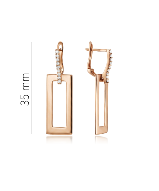 Auksiniai auskarai su cirkoniais