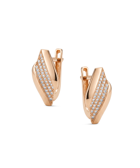 Auksiniai auskarai su cirkoniais