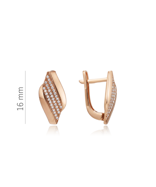 Auksiniai auskarai su cirkoniais