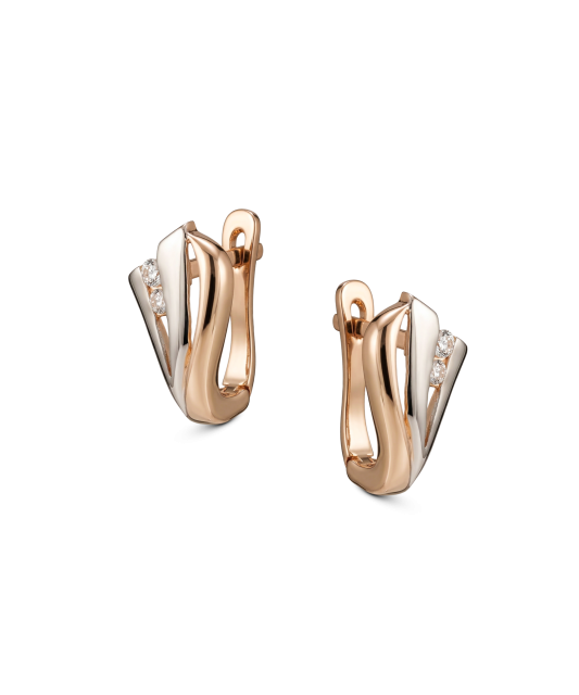 Auksiniai auskarai su cirkoniais