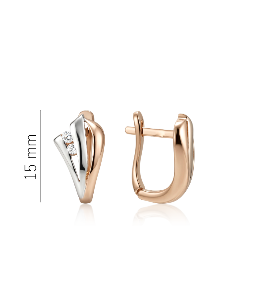 Auksiniai auskarai su cirkoniais