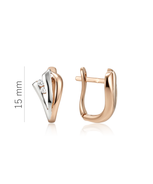 Auksiniai auskarai su cirkoniais