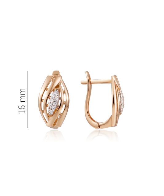 Auksiniai auskarai su cirkoniais