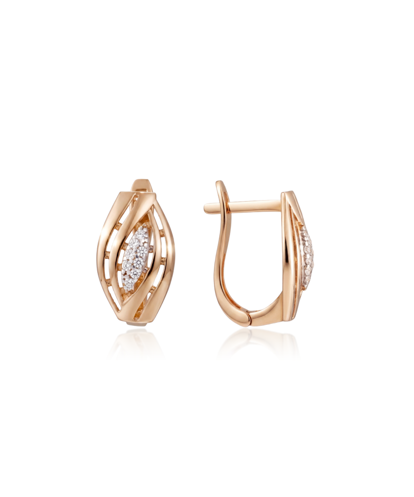 Auksiniai auskarai su cirkoniais