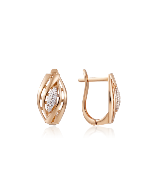 Auksiniai auskarai su cirkoniais