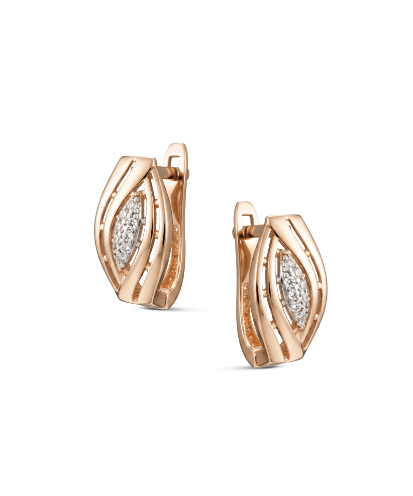 Auksiniai auskarai su cirkoniais