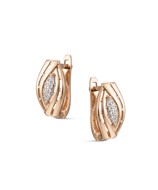 Auksiniai auskarai su cirkoniais