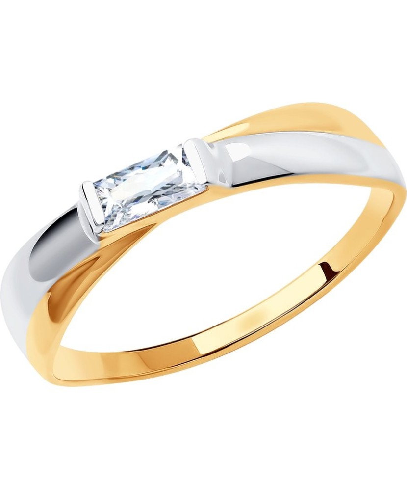 Auksinis žiedas su cirkoniu - Auksiniai žiedai - Goldinga