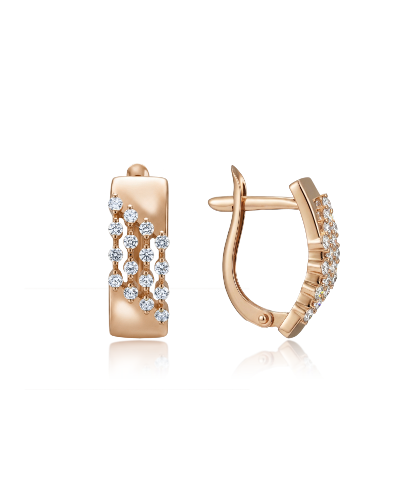 Auksiniai auskarai su cirkoniais