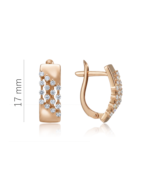 Auksiniai auskarai su cirkoniais