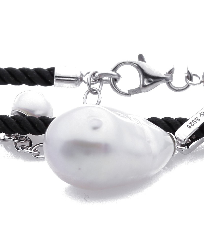 Sidabrinė grandinėlė su perlu - Sidabrinės grandinėlės - Goldinga