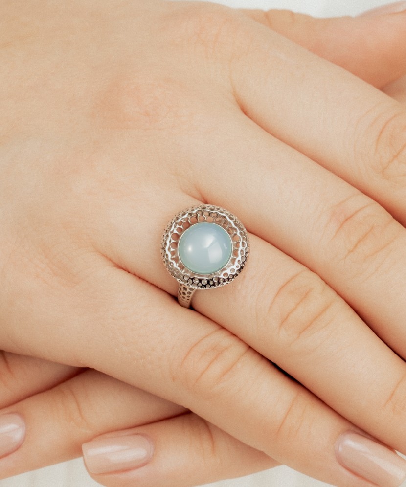 Sidabrinis žiedas su agatu