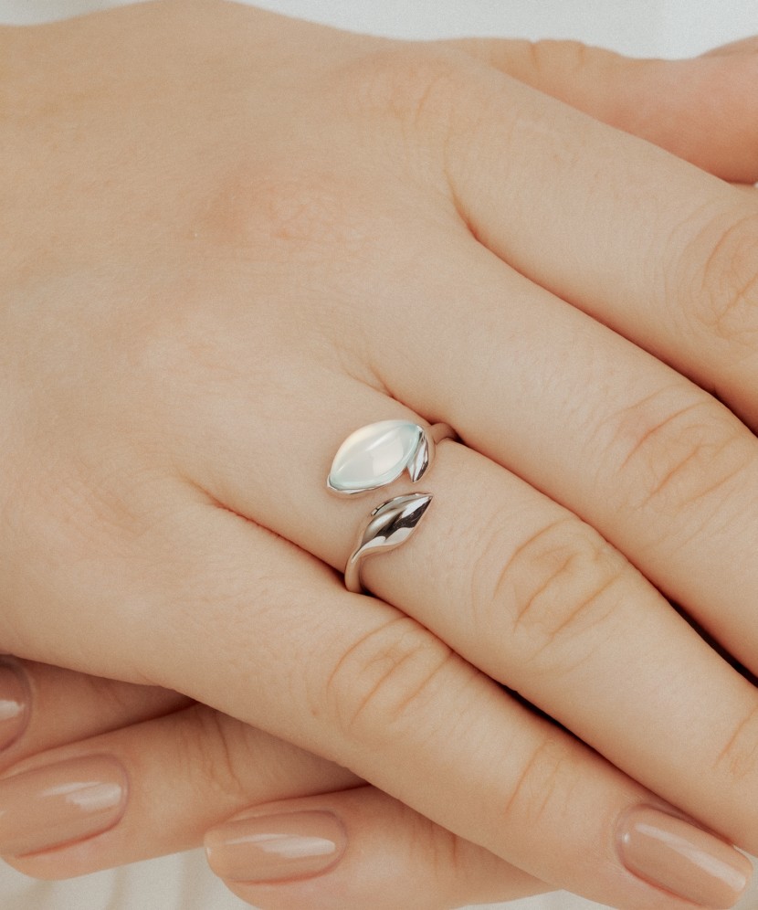 Sidabrinis žiedas su agatu