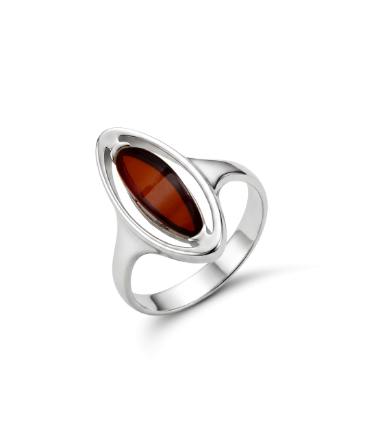 Sidabrinis žiedas su gintaru  - Goldinga
