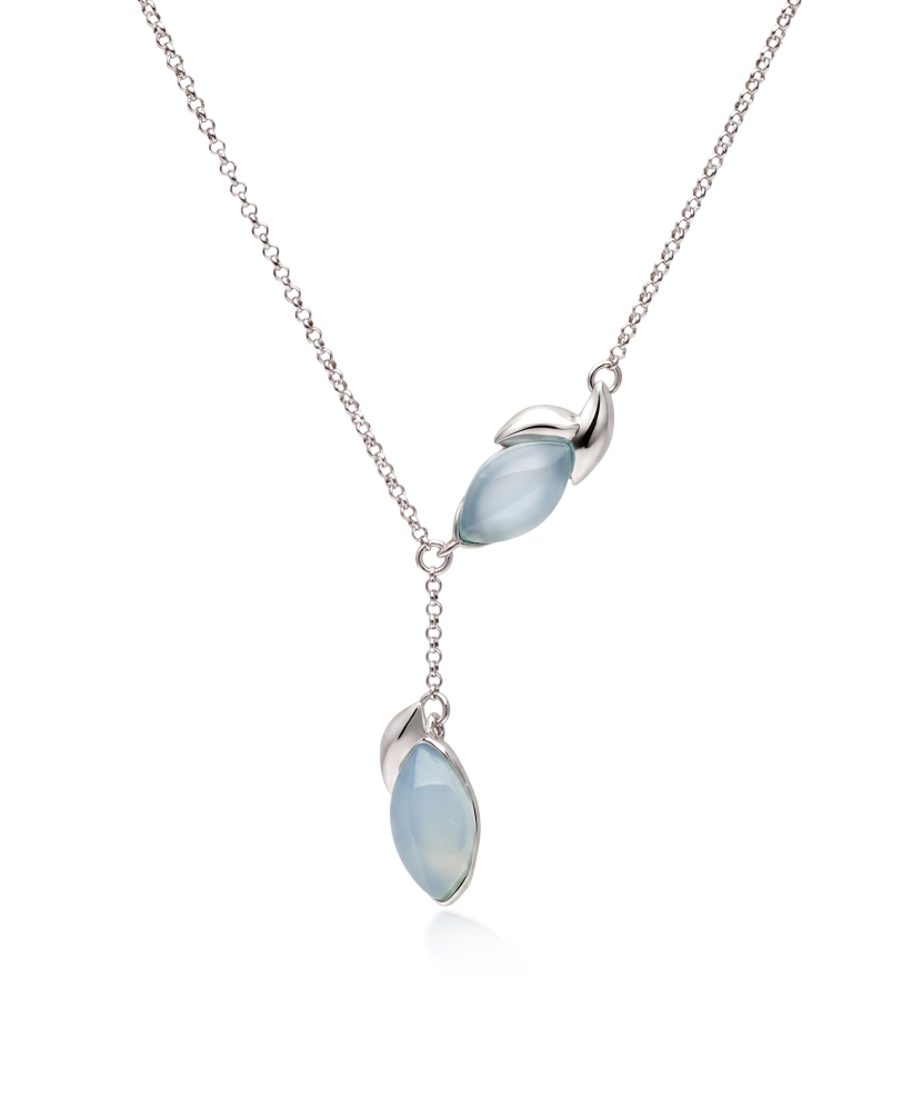 Sidabrinė grandinėlė su agato pakabuku