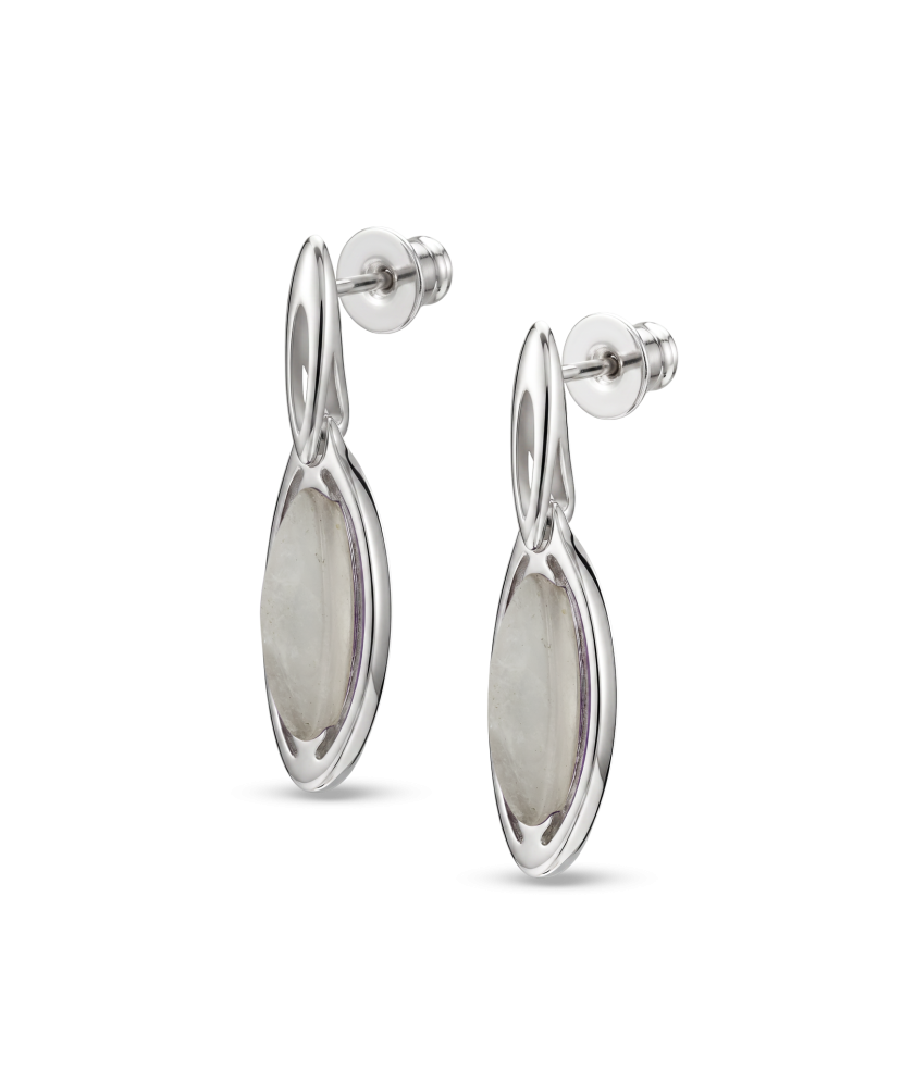 Sidabriniai auskarai su rožiniu kvarcu