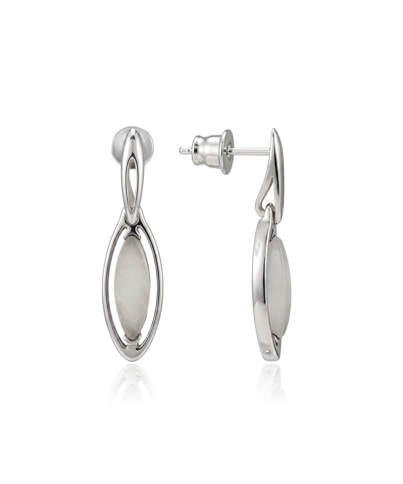 Sidabriniai auskarai su rožiniu kvarcu