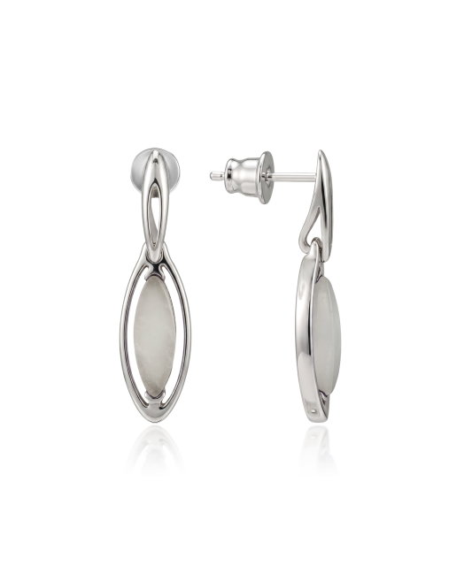 Sidabriniai auskarai su rožiniu kvarcu