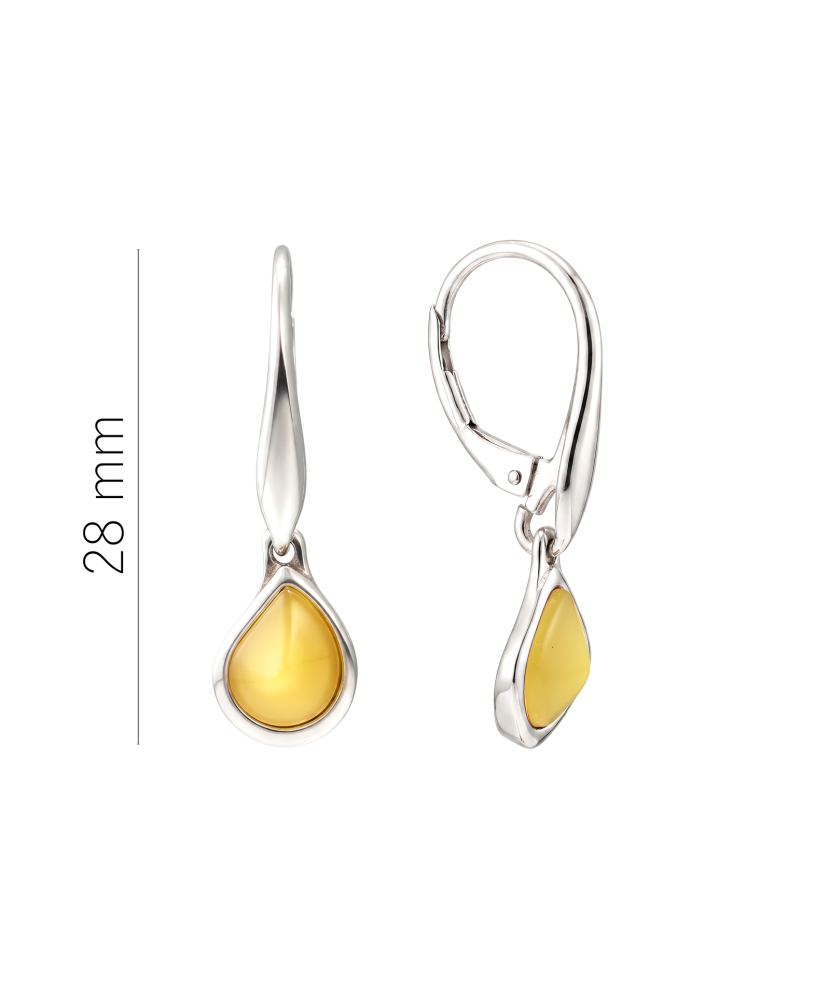 Sidabriniai auskarai su gintaru