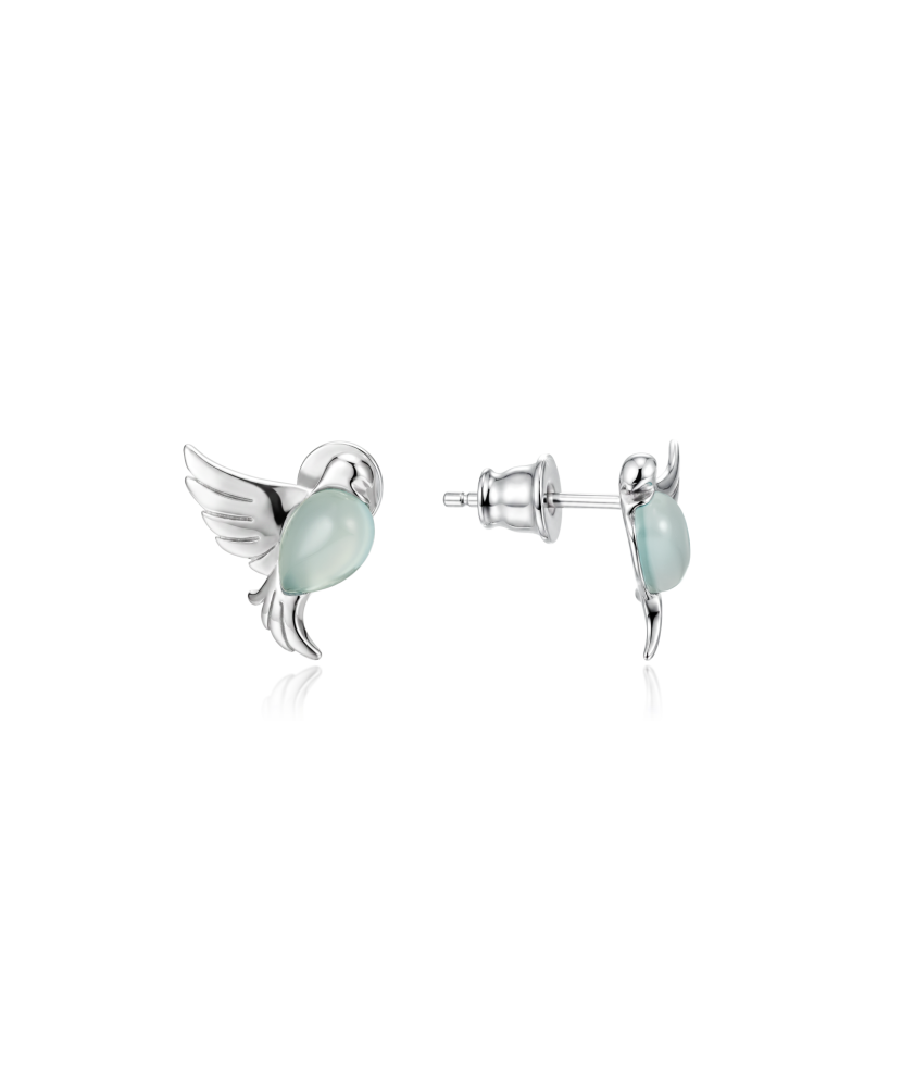 Sidabriniai auskarai su agatu